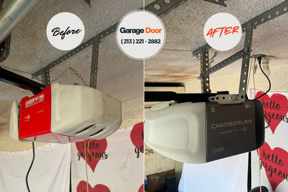 Before and after: garage door repair Fort Deposit, AL